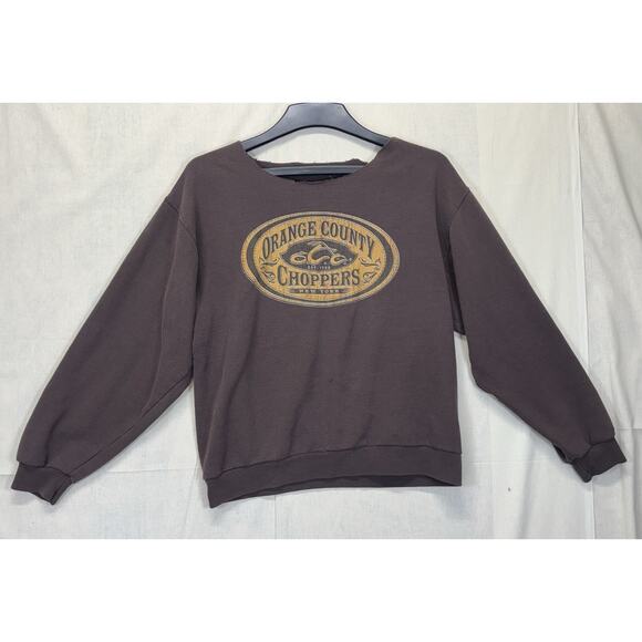 Orange County Choppers Brown Crewneck Sweatshirt Women’s M Vintage Moto - Picture 1 of 15